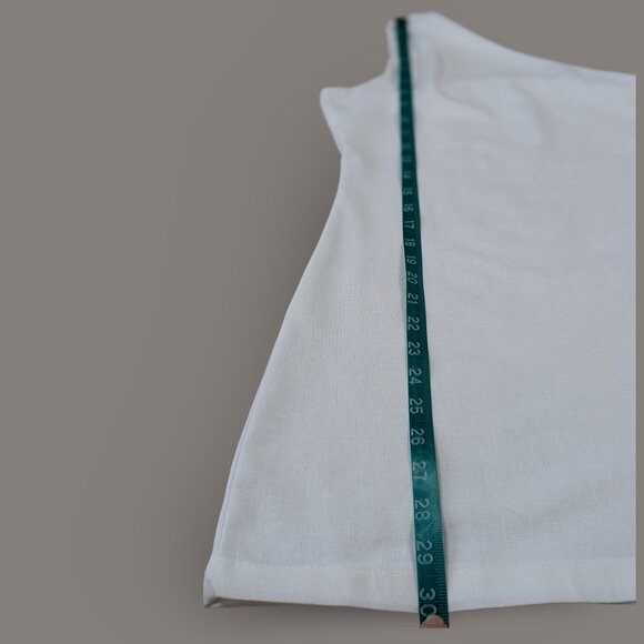 White Linen One Shoulder Mini Dress - Small - Picture 9 of 10